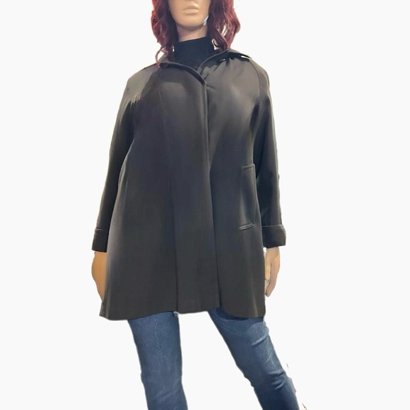 Gallery Black Trench with Detachable Hoodie - Picture 2 of 3